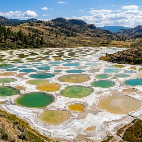 Kliluk El Lago Manchado...
El Lago Manchado (conocido como Kliluk por los pueblos indígenas) es uno de esos lugares que te hace dudar de si sigues en la Tierra o si te has teletransportado a un cuadro abstracto. Aquí tienes los detalles que lo hacen tan especial:
¿Por qué tiene "manchas"? No es un efecto óptico ni pintura; es química pura. El lago tiene una de las concentraciones de minerales más altas del mundo (principalmente sulfato de magnesio, calcio y sulfatos de sodio).
Durante el verano, la mayor parte del agua se evapora, dejando al descubierto depósitos minerales circulares. Los colores: Dependiendo de la combinación específica de minerales y de la cantidad de lluvia, las "manchas" o pozas cambian de color, pasando por gamas de blanco, amarillo, verde e incluso azul intenso.
Un lugar sagrado. Para la nación Syilx (el pueblo nativo de Valle de Okanagan), el lago Kliluk es un sitio de sanación ancestral. Cada una de las pozas se considera que tiene propiedades medicinales distintas según los minerales que predominen en ella.
Dato histórico curioso: Durante la Primera Guerra Mundial, los minerales del lago fueron extraídos para fabricar municiones y explosivos. Los trabajadores sacaban hasta una tonelada de sales al día, lo que demuestra la densidad brutal de este lugar.
¿Se puede visitar? Aquí viene el "pero": no puedes bañarte ni caminar entre las manchas. El lago está en tierras privadas y es una zona ecológicamente frágil y culturalmente protegida. Está rodeado por una valla para evitar que la gente lo dañe. Sin embargo, hay un mirador junto a la carretera (Highway 3) desde donde se tienen unas vistas espectaculares para hacer fotos.
La textura de las manchas. Si pudieras tocarlas (cosa que no te dejan hacer), verías que los "bordes" de las manchas son en realidad senderos de sal endurecida y cristales minerales. En pleno agosto, son lo suficientemente sólidos como para soportar el peso de una persona, aunque el interior de las manchas sigue siendo una mezcla densa y pegajosa...Sigue leyendo en mi Blog.
Rovica.