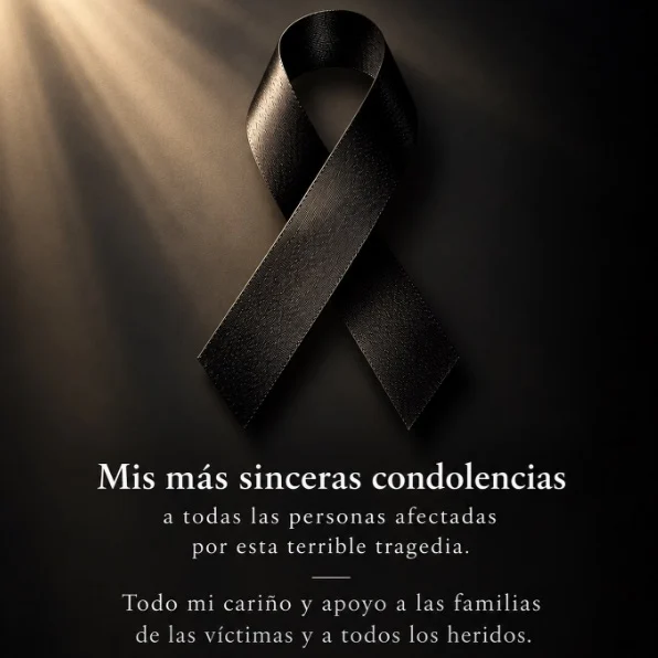 Profunda Tristeza...
Hoy es un día de profunda tristeza. El accidente ferroviario ocurrido ayer nos ha dejado consternados y el corazón encogido ante la magnitud de la tragedia ferroviaria sucedida en Urda, Toledo. Quiero enviar un abrazo muy fuerte y todo mi apoyo a las familias que hoy lloran la pérdida de sus seres queridos. Mis pensamientos están también con los heridos y con todos los afectados, deseándoles una recuperación plena. Mucha fuerza a todos, para afrontar este dolor irreparable. D.E.P. ✝️🙏🏼💔

Rovica.